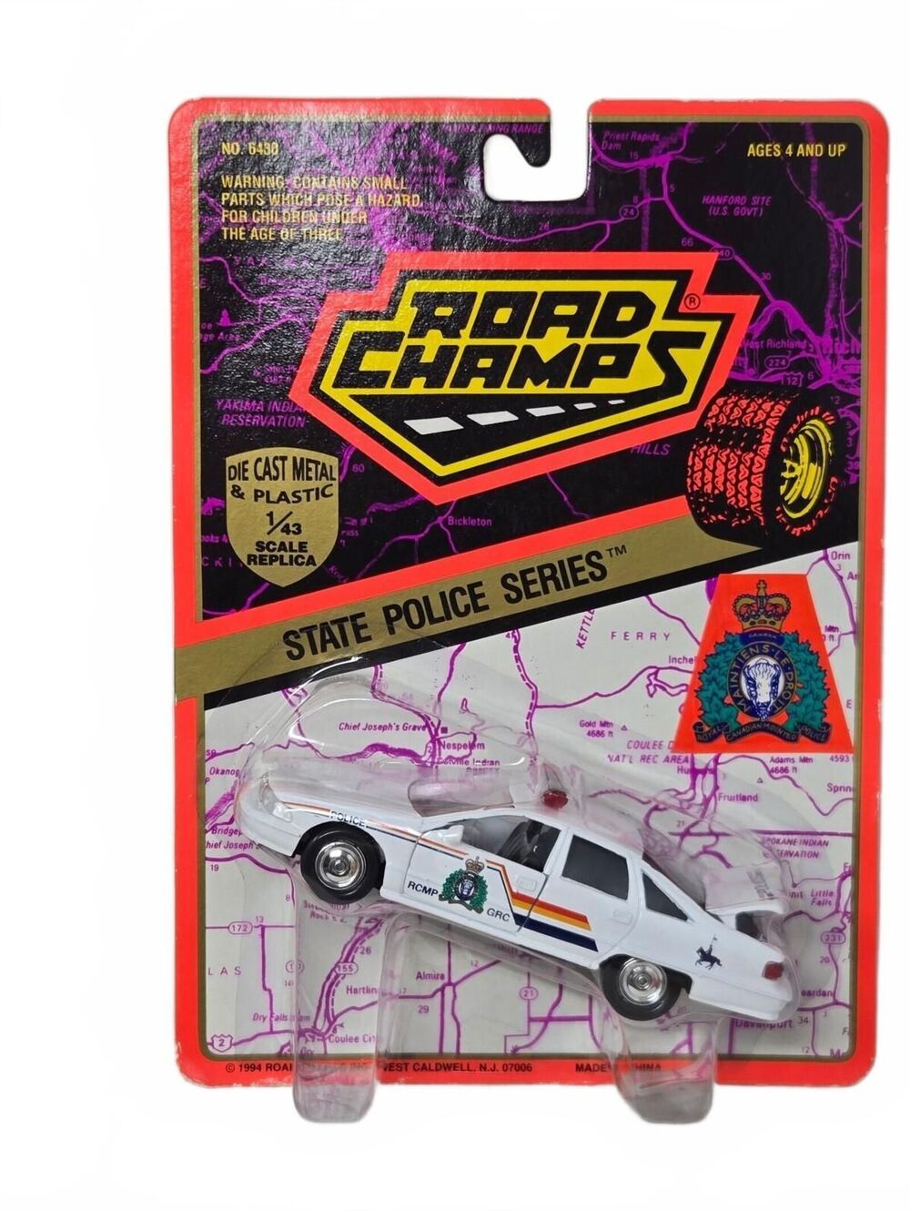 1994 Road Champs Die Cast Chevy Caprice Royal Canadian Mounted Police RCMP